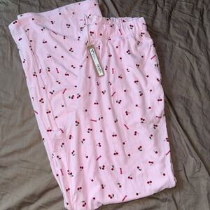 SKIMS Valentine’s Edition Cherry Blossom Lounge Pajama ribbed pants Small NWT
